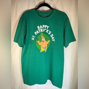 Patrick Star Green St. Patrick's Day Graphic T-Shirt Men’s Size Large
